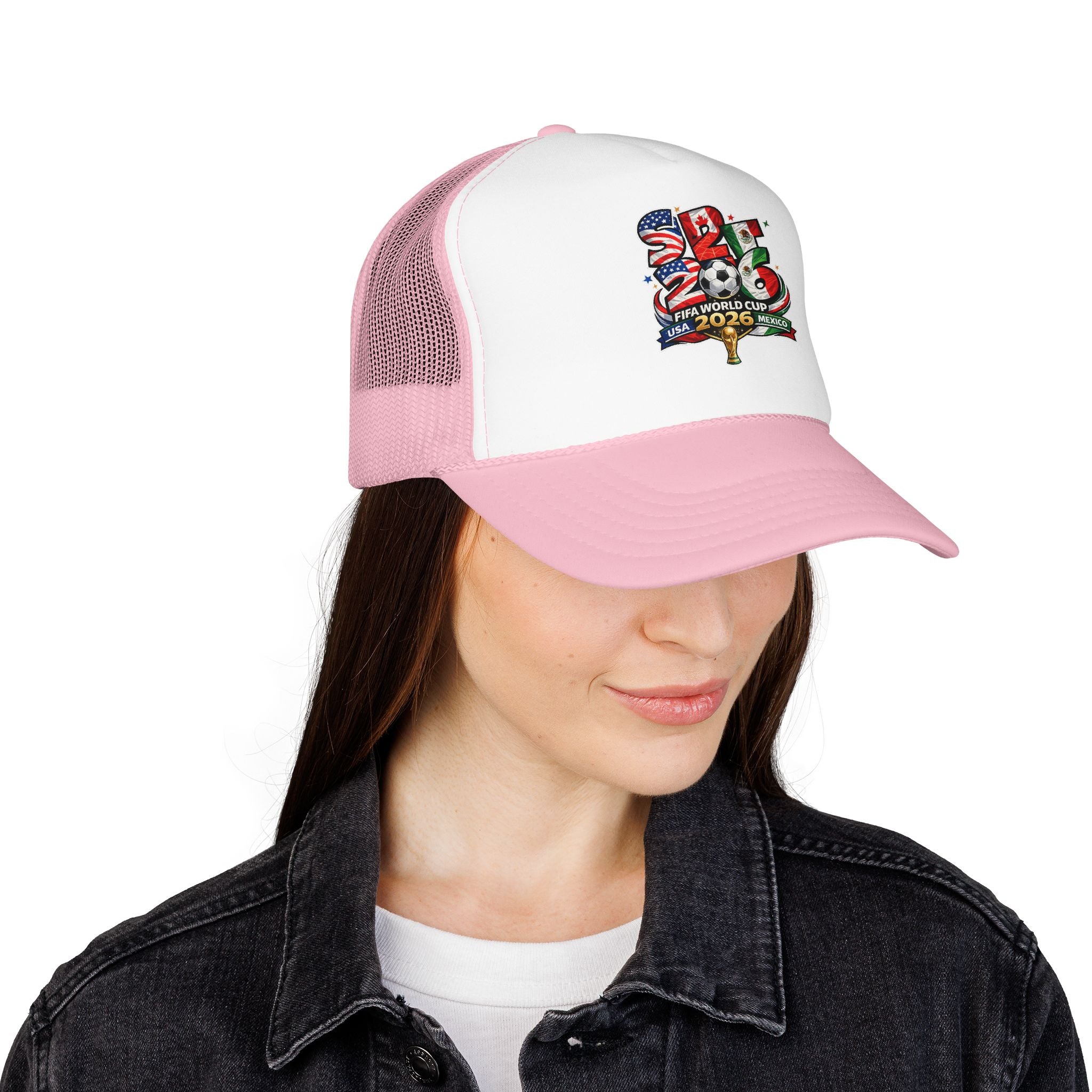 soccer cup 2026 Foam Trucker Hat — USA Soccer Patch Design