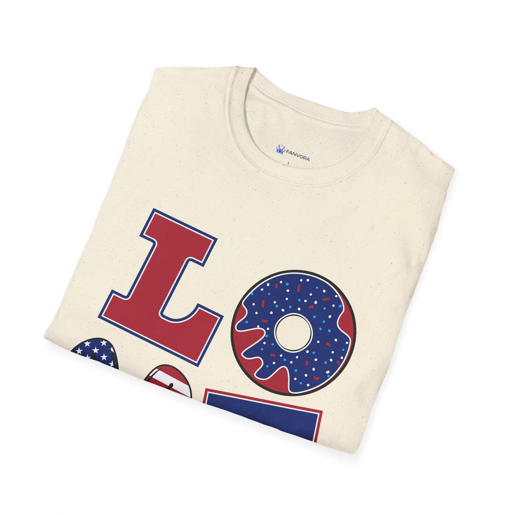 Fourth of July American flag graphic tee