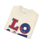 Fourth of July American flag graphic tee