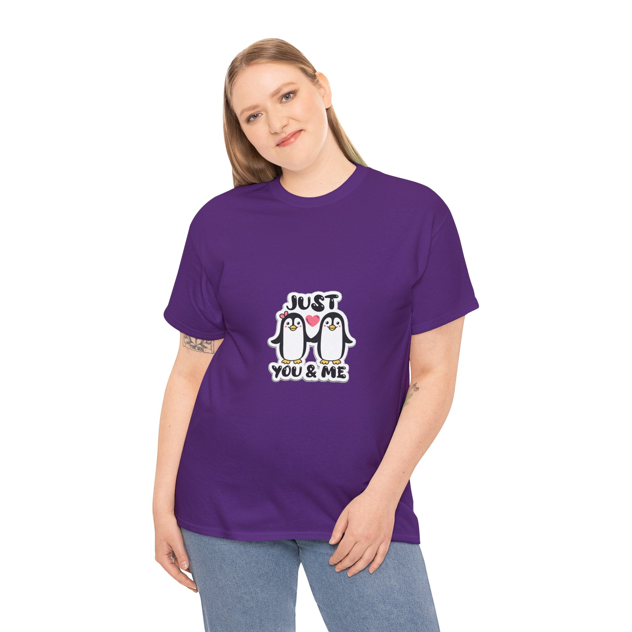 Just You & Me Penguin Tee — Cute Couples Graphic T-Shirt