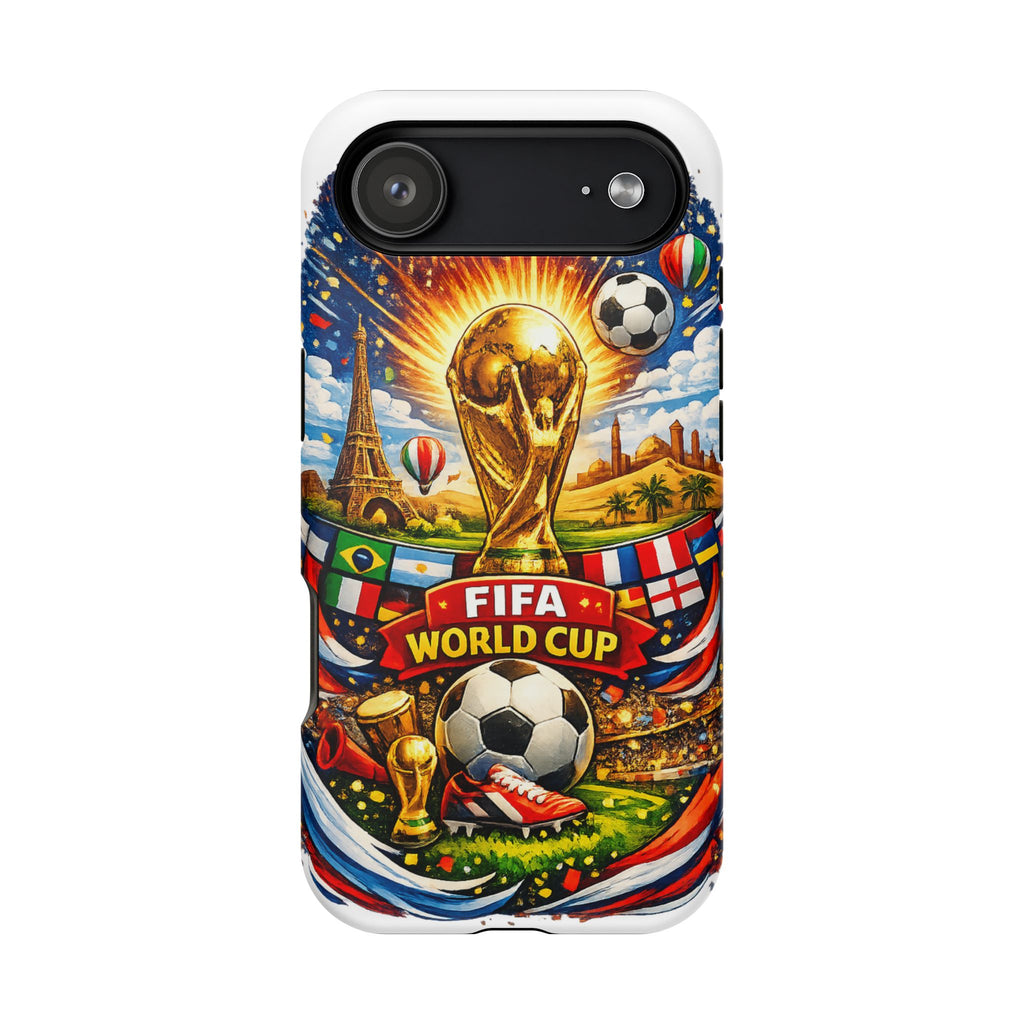 Soccer Magnetic Impact-Resistant Phone Case — FIFA Trophy Design