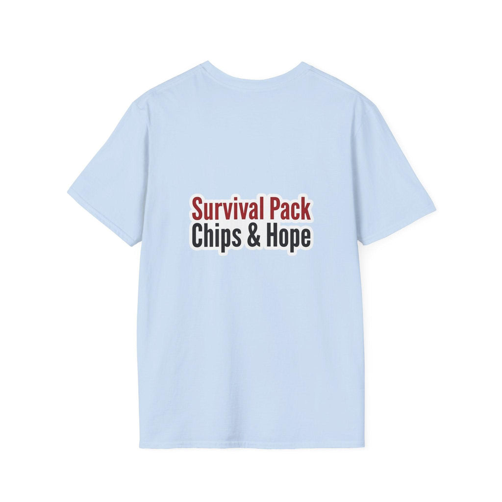 Unisex - Legends Unite Fans’ Choice World Cup T-Shirt — “Survival Pack: Chips & Hope”.