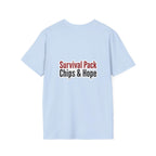 Unisex - Legends Unite Fans’ Choice World Cup T-Shirt — “Survival Pack: Chips & Hope”.