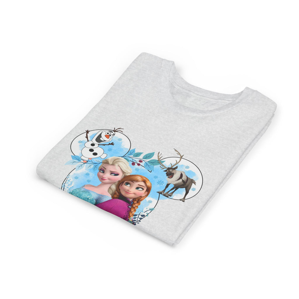 Girls' Frozen Princesses Youth Tee – Elsa & Anna Winter Friends Shirt