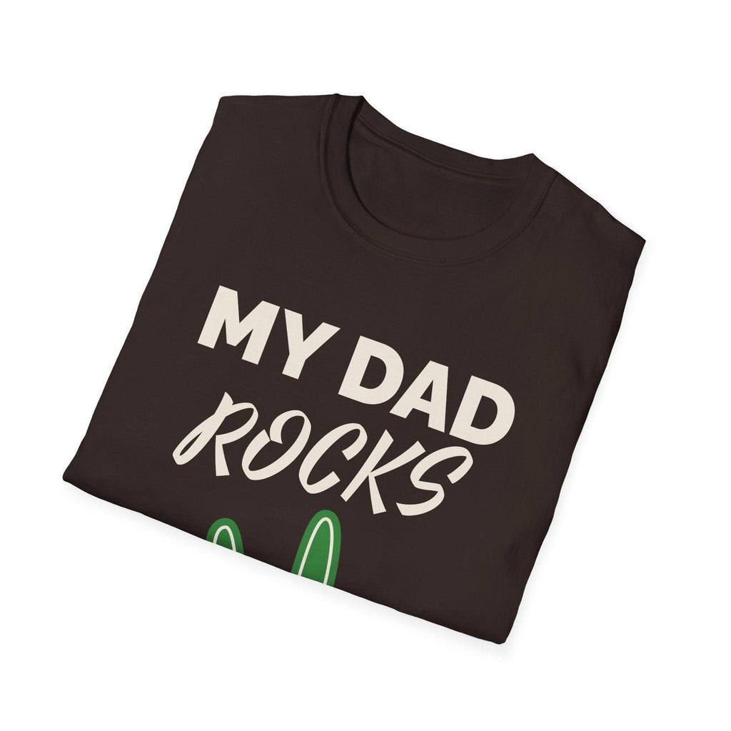 Neon rock hand dad graphic tee
