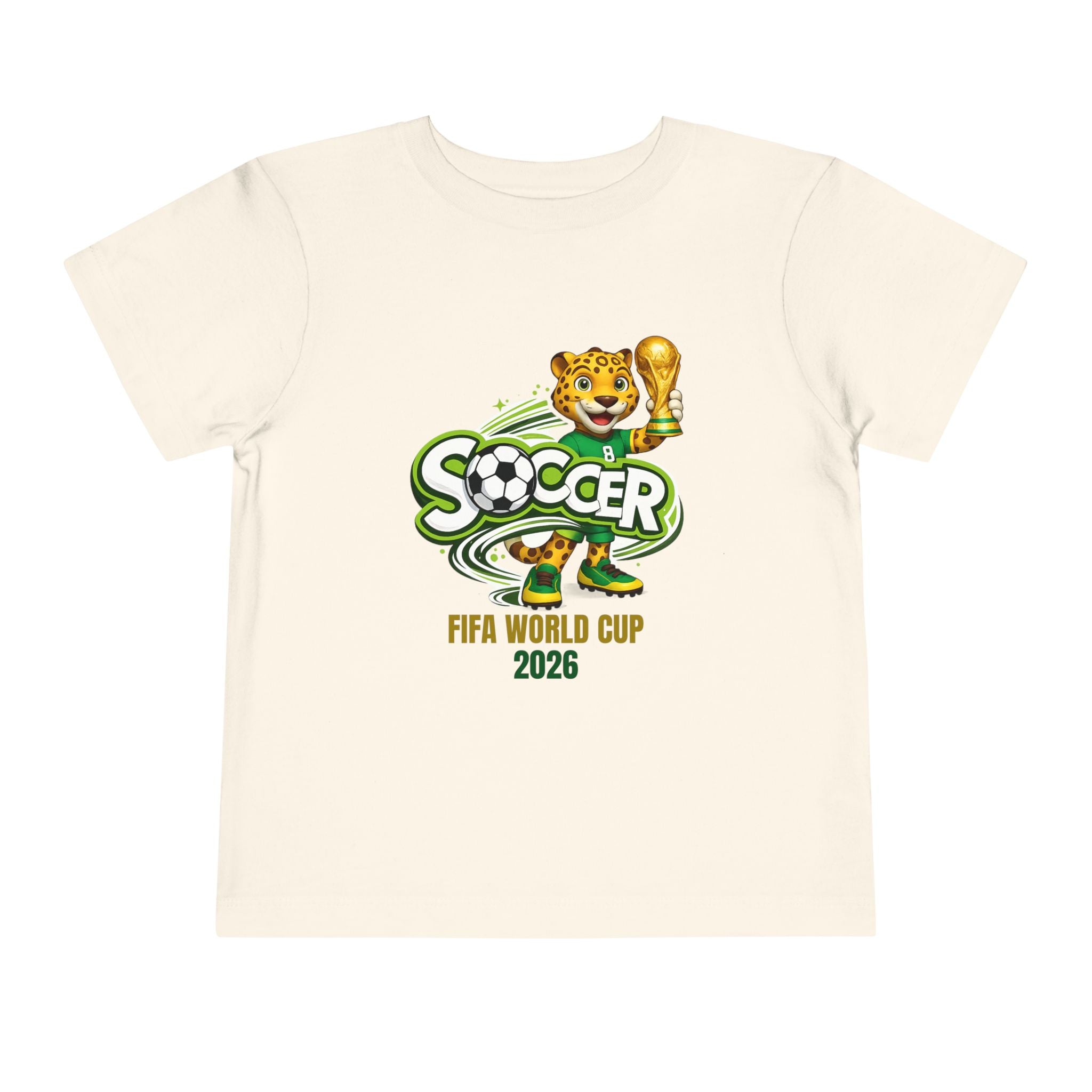 Soccer cup 2026 Toddler Soccer Tee — Cute Tiger Mascot Trophy Design
