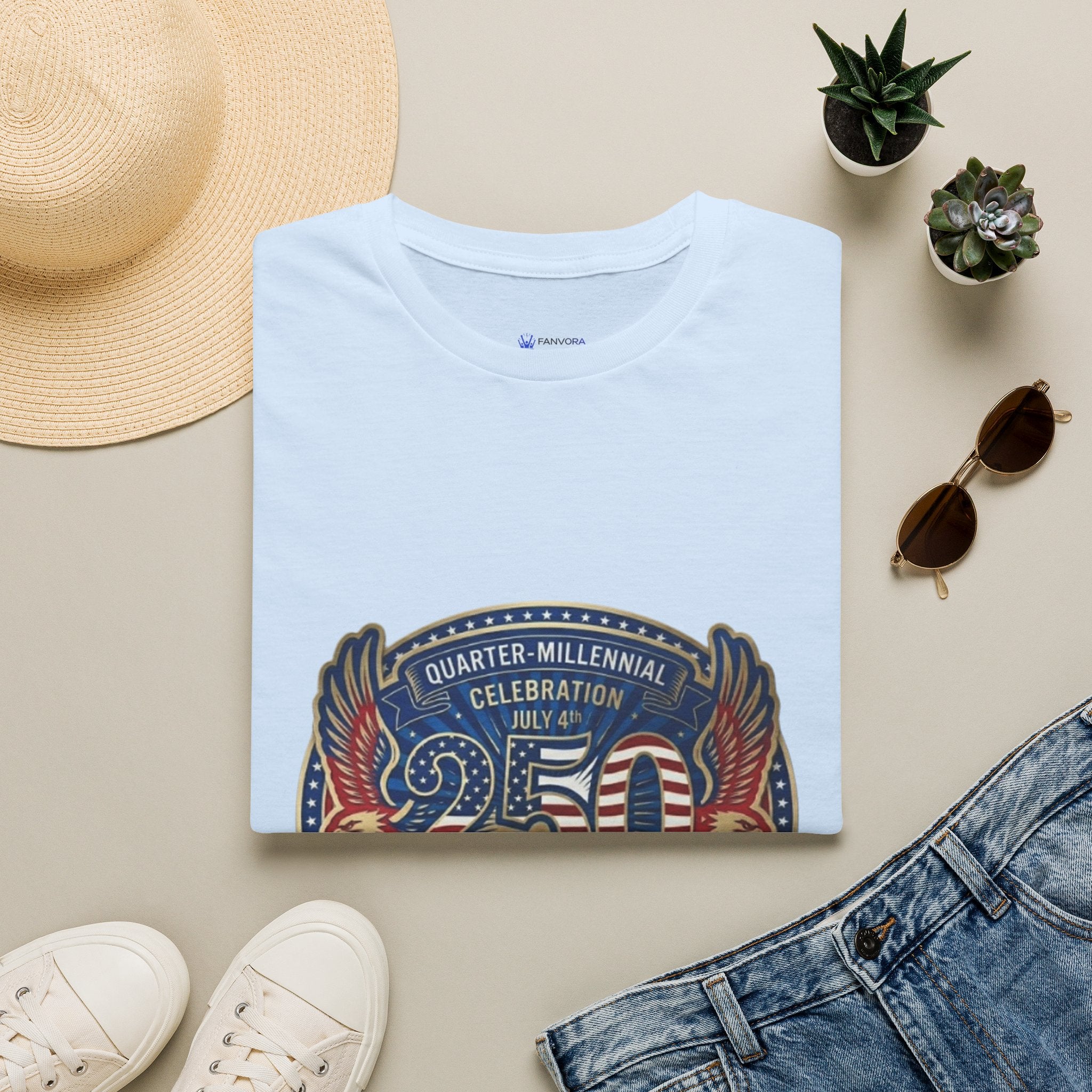 250th Anniversary - 4th of July Patriot Graphic T-Shirt — Patriotic '250' Celebration Design