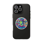 Matte Black iPhone Tough Cases 12 to 17 Pro Max  — "King of Pop Forever" Retro Pop Art Phone Case