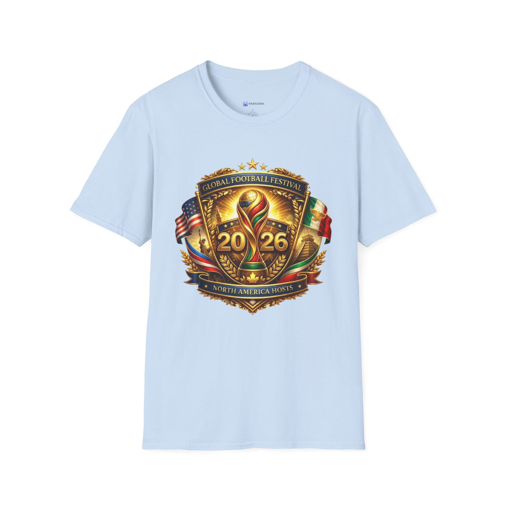 2026 Global Football Festival T-Shirt — Style Soccer Tee with USA & Mexico Flags