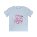 Kids 10th Birthday T-Shirt — “It's My 10th Birthday” Fun Donut Design