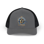 Soccer Grunge Snapback Trucker Cap — Vintage Ball & Crest Design