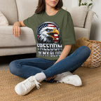 Patriotic Eagle T-Shirt — 'Freedom in My Blood' American Flag Tee design.