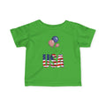 Infant Tee - USA Flag Balloons Graphic (Patriotic 4th of July Baby Shirt).