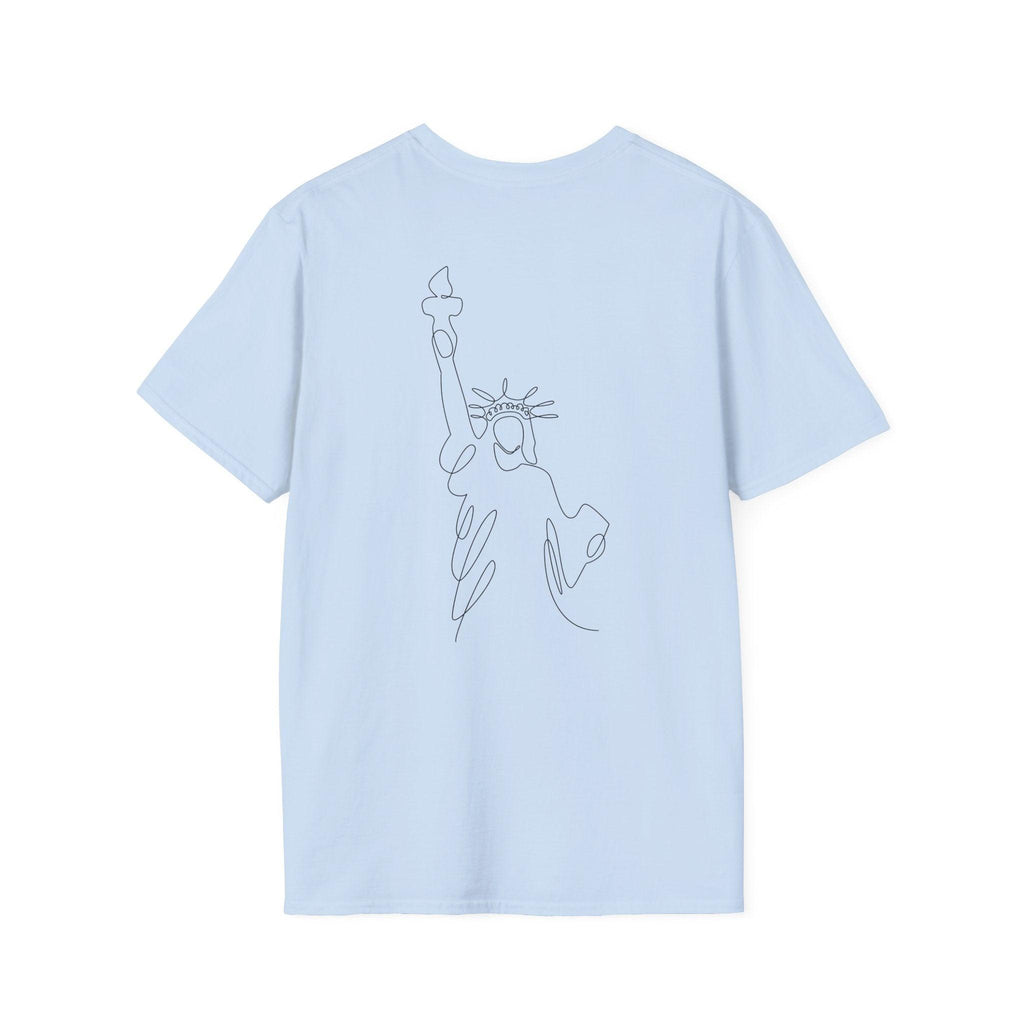 Wine themed red white blue graphic tee