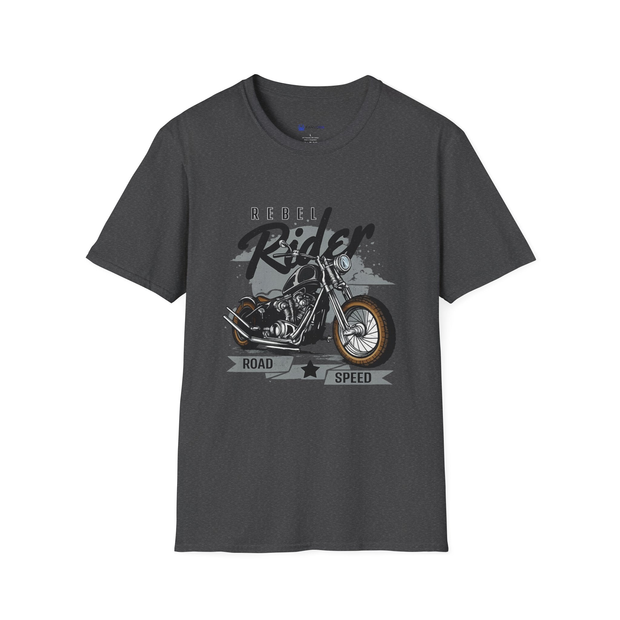 Rebel Rider Motorcycle T-Shirt — Vintage Biker Graphic Tee