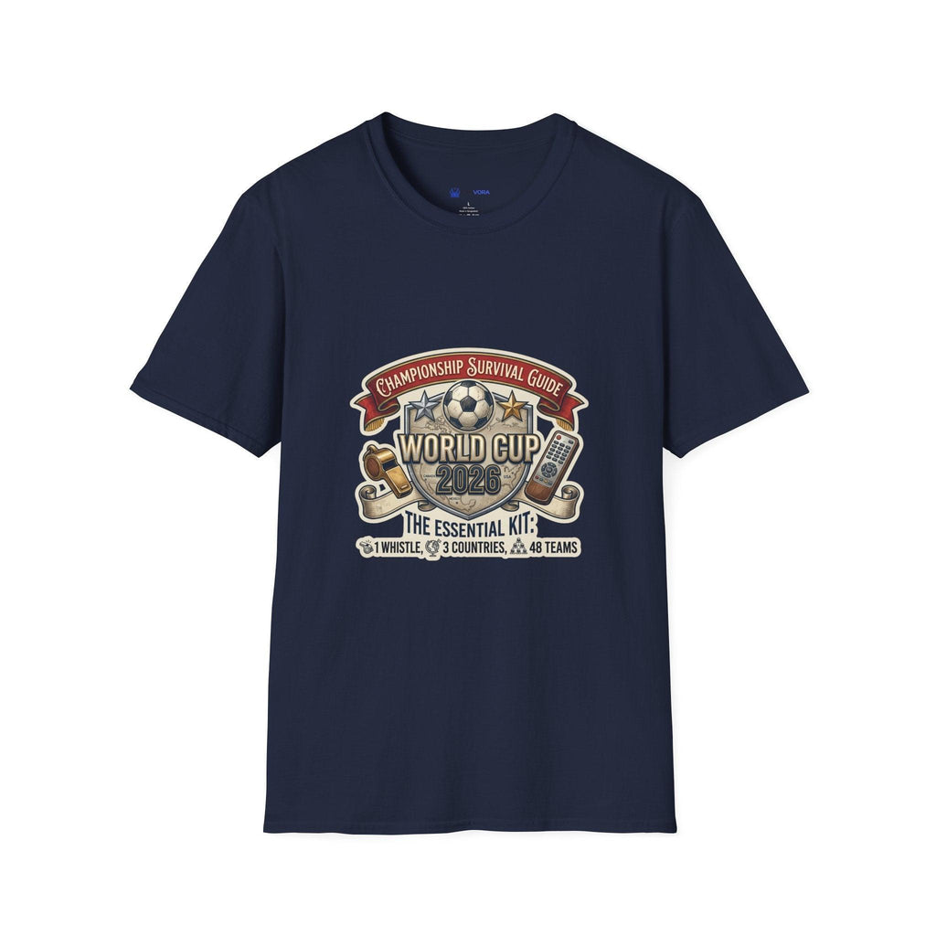Unisex - World Cup Survival Guide T-Shirt — "The Essential Kit" Soccer Fan Tee.