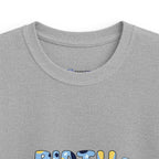 Kids Tee — Cute Blue "Birthday Boy" Bubble Letter Shirt