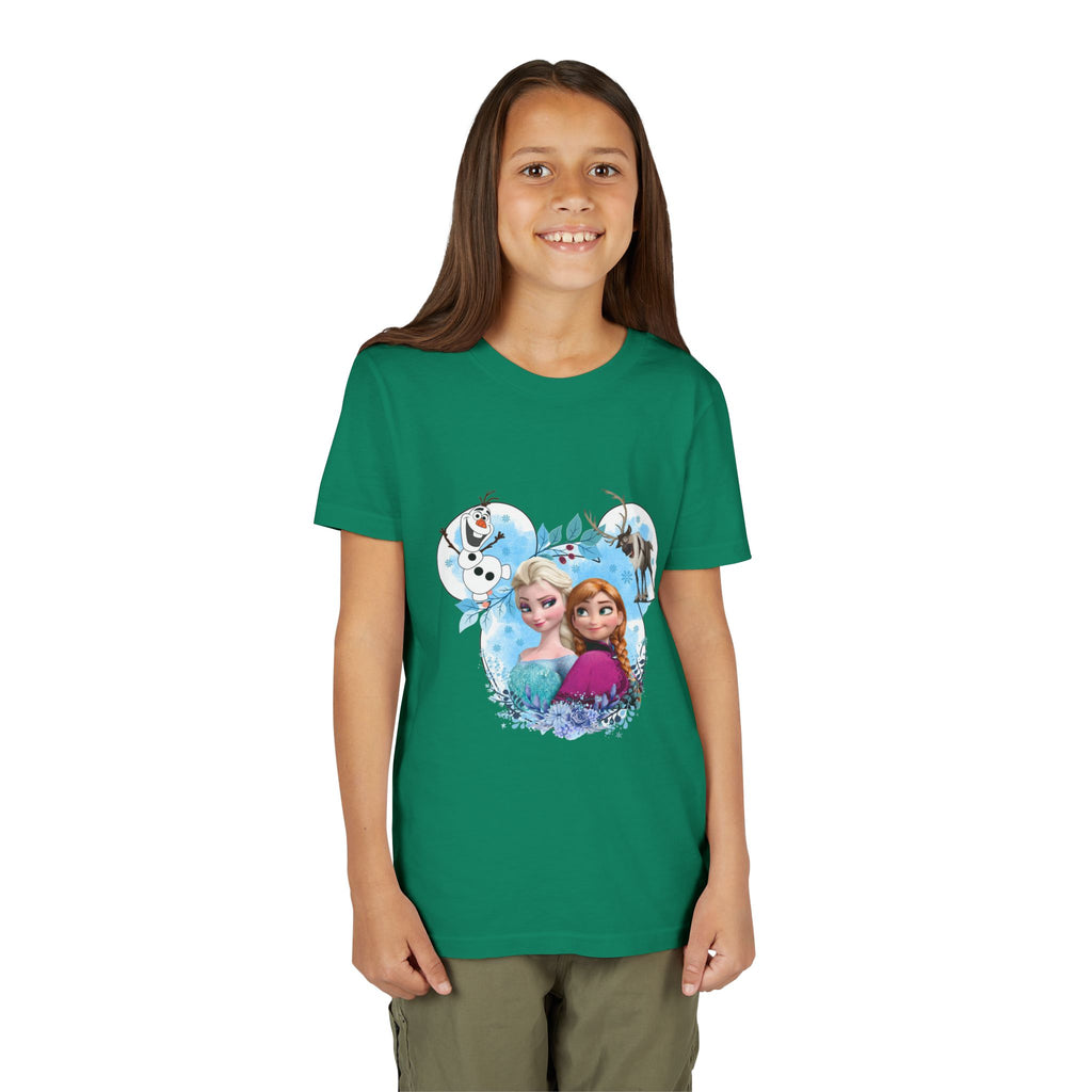 Girls' Frozen Princesses Youth Tee – Elsa & Anna Winter Friends Shirt