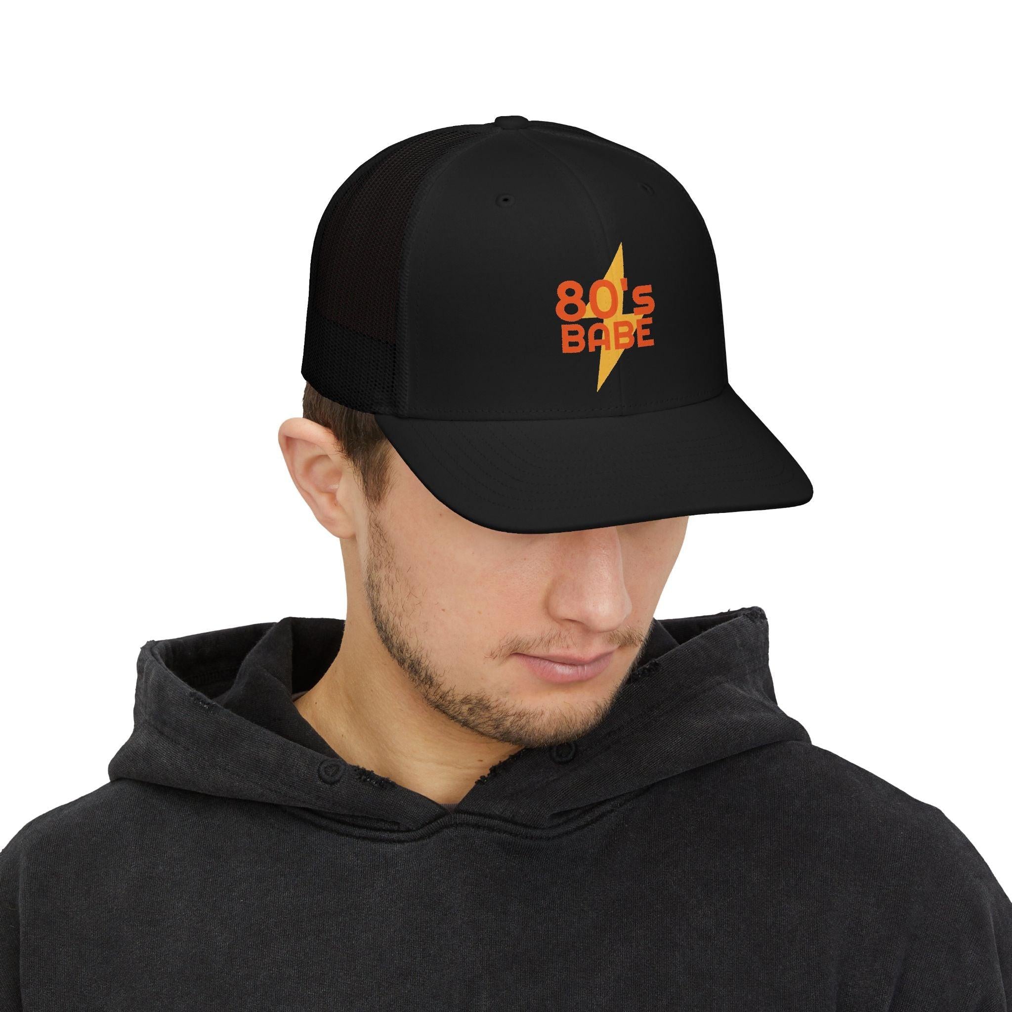 80’s Babe retro lightning bolt trucker cap