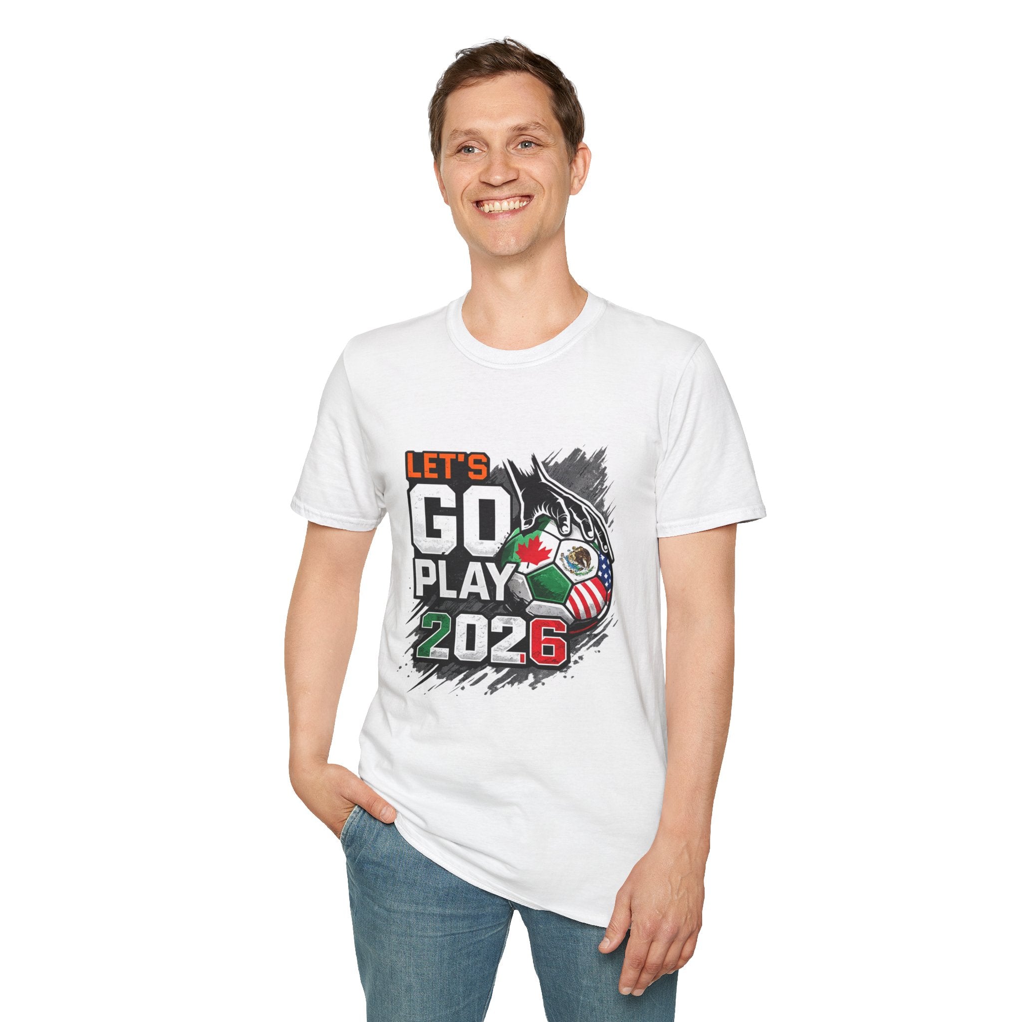 Let's Go Play 2026 Soccer T-Shirt — International Flags Tournament Tee
