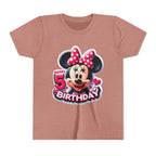 Minnie Mouse Happy 5th Birthday Youth Tee