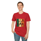 Gym Retro Blocks T‑Shirt — Vintage Fitness Silhouette Tee