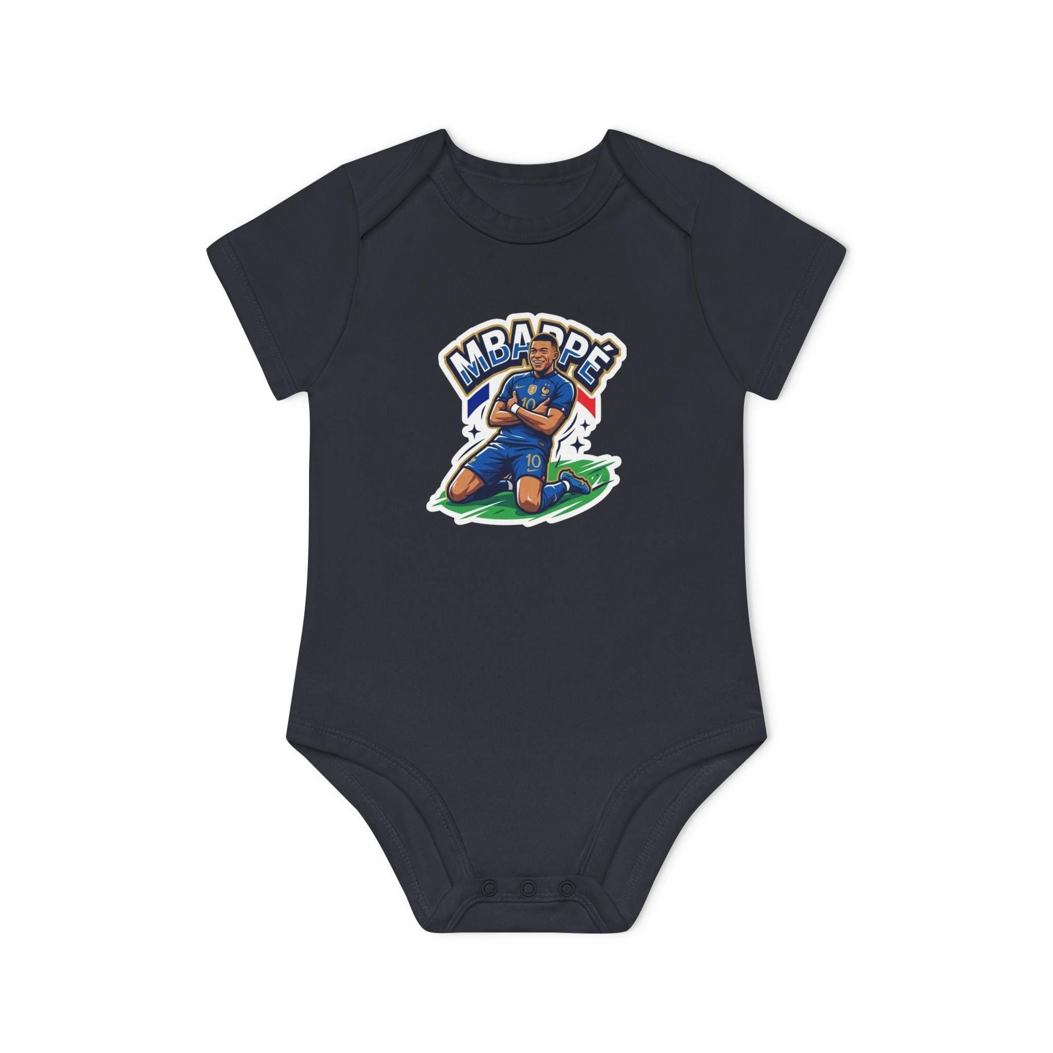Baby Bodysuit - "France #10 Footballer Rising Star Fan Version" Future Soccer Player & Game Day Energy Organic Baby Onesie.