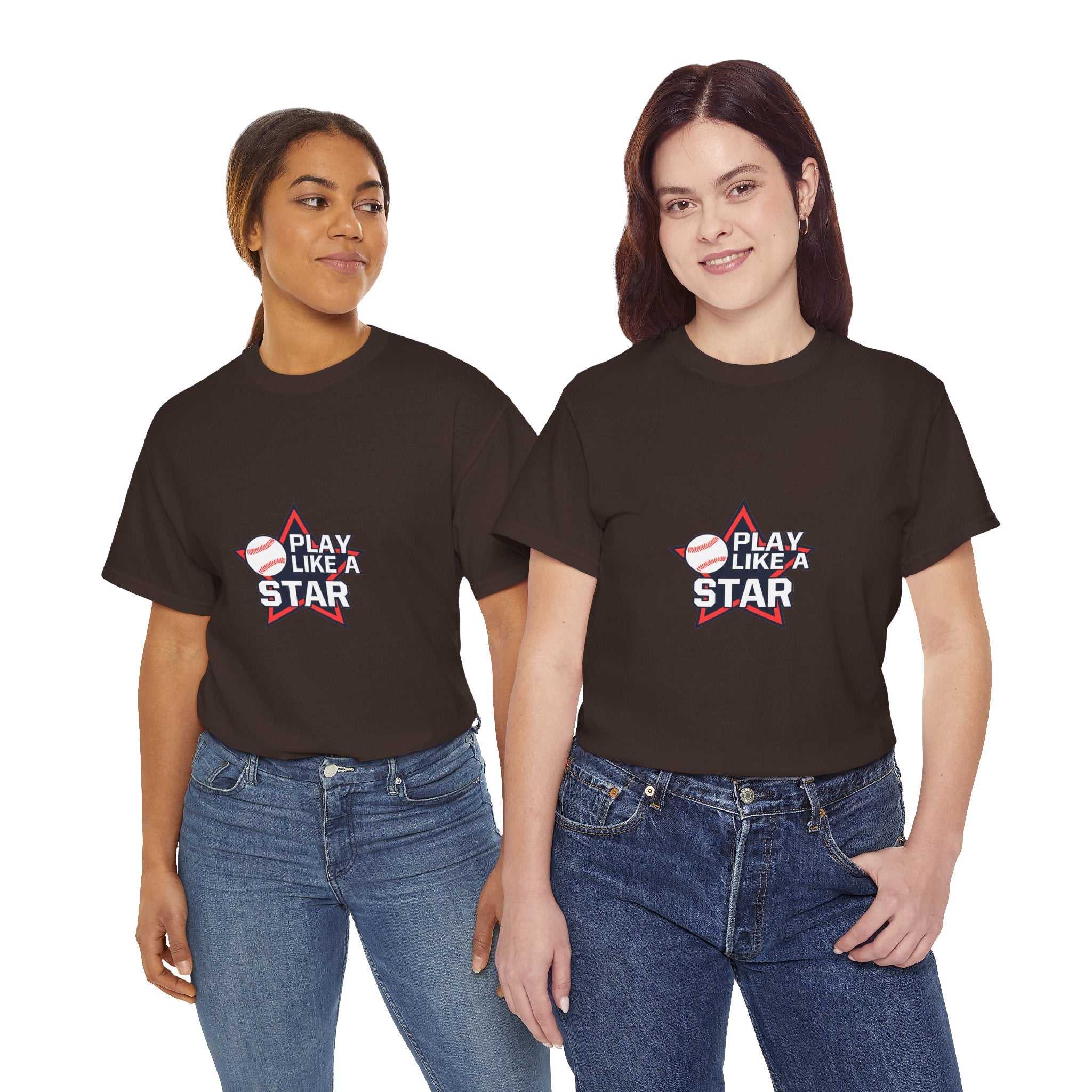 Play Like a Star Baseball Tee — Kids & Youth Sports Shirt