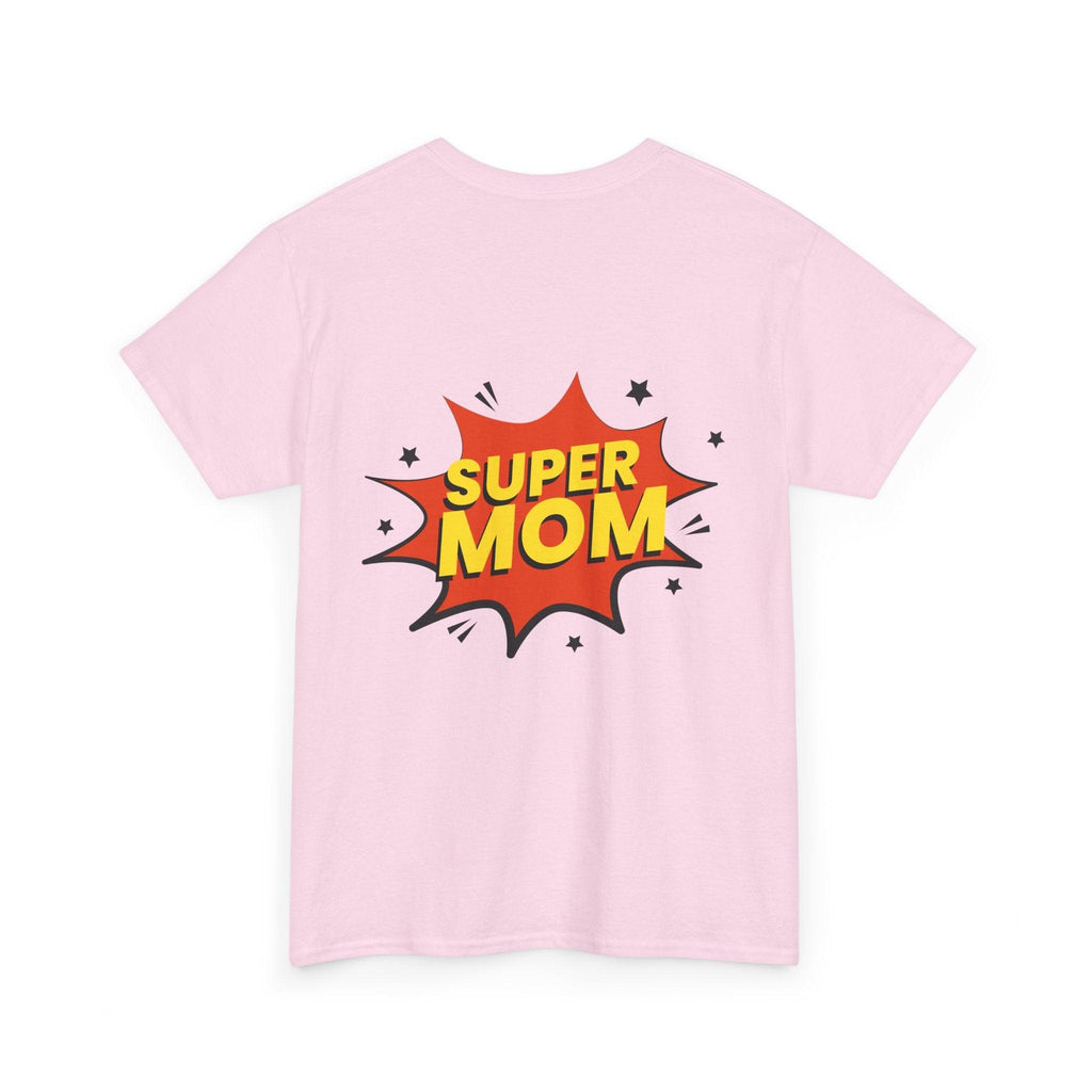 Mom Silhouette Sunset T-Shirt — "Super Mom" Graphic Tee for Mother's Day.