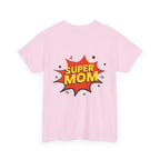 Mom Silhouette Sunset T-Shirt — "Super Mom" Graphic Tee for Mother's Day.
