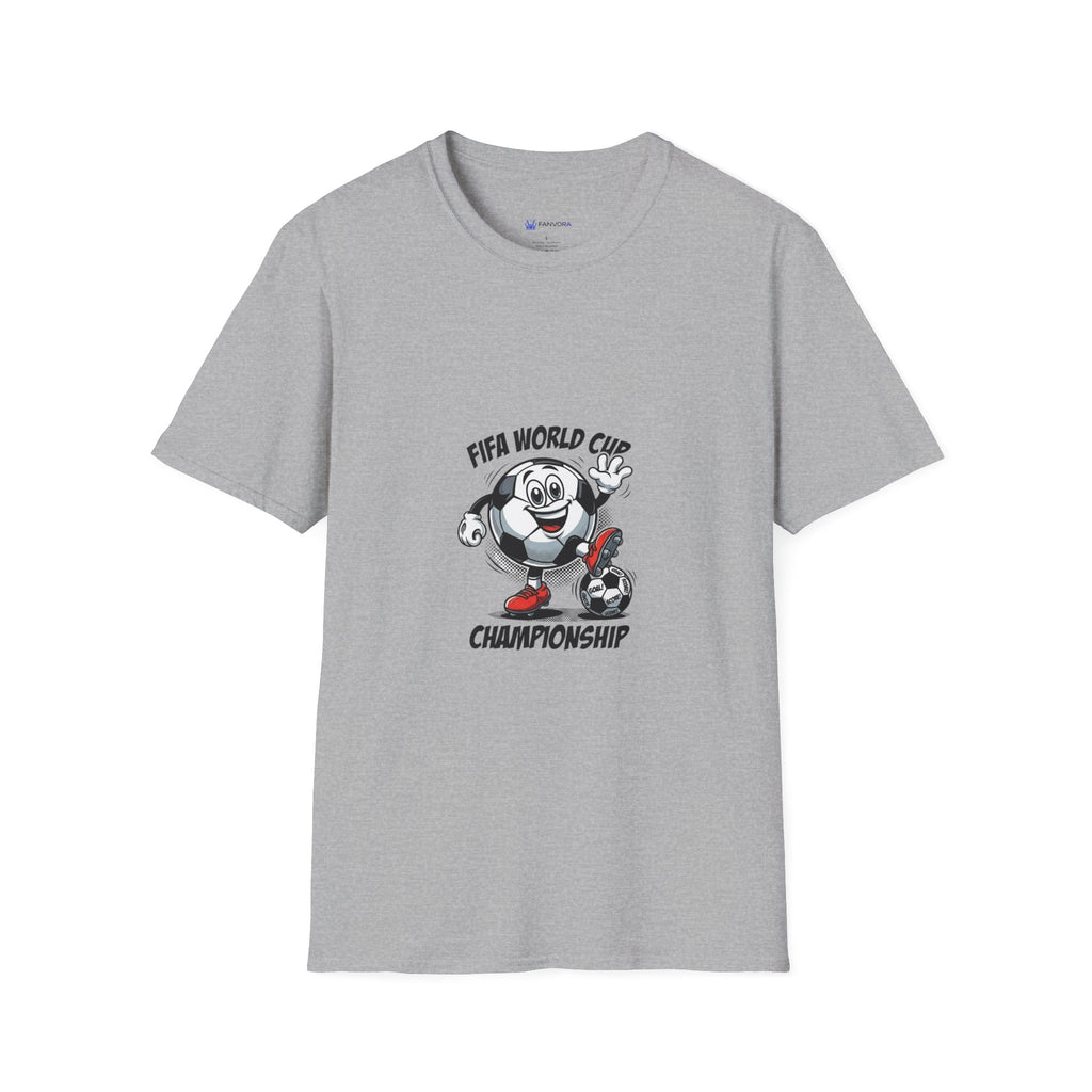 SPORTS comic style Cartoon Mascot T-Shirt — Championship Soccer Tee