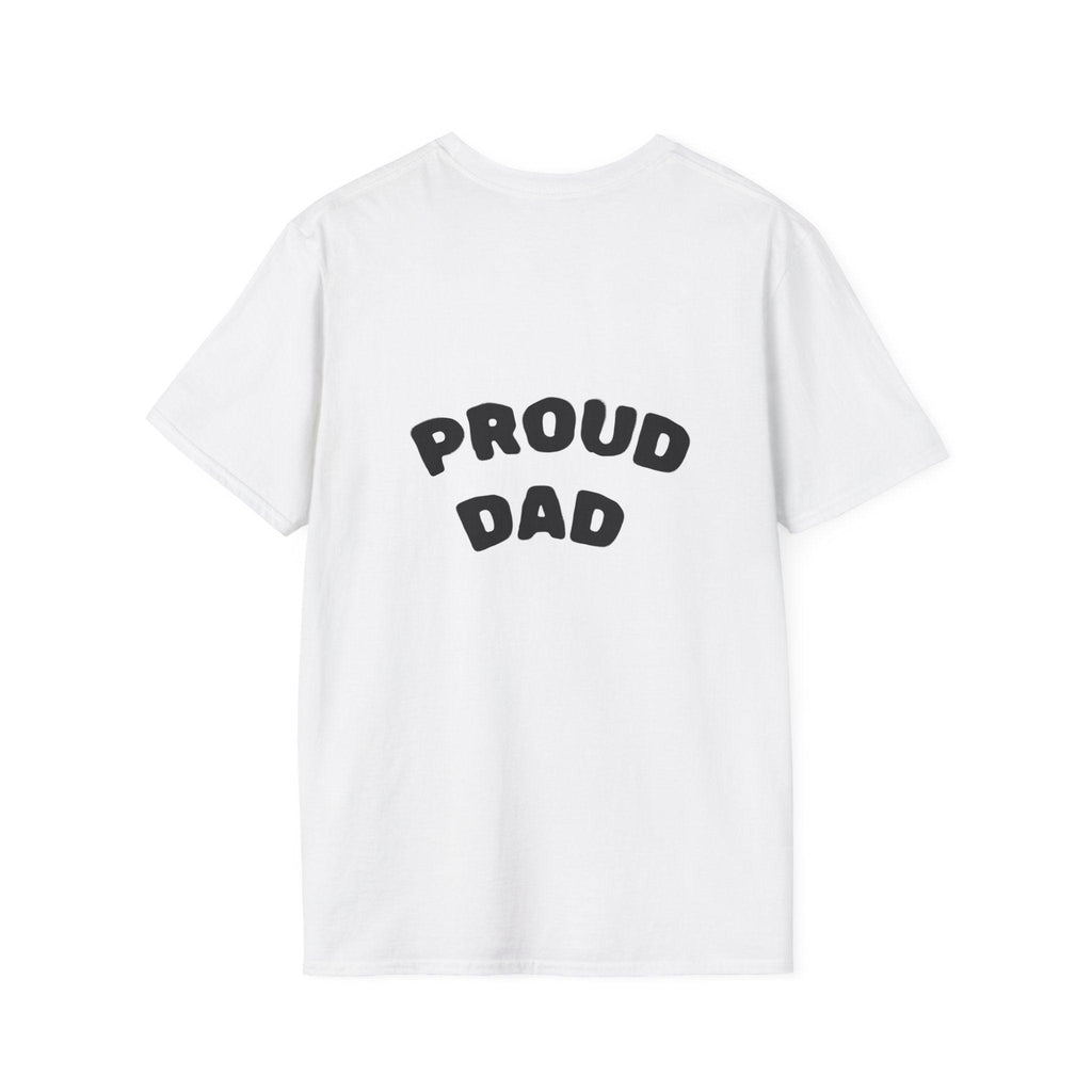 Graduation Day T-Shirt — "Proud DAD" Back Graphic.