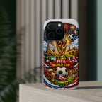 Soccer Magnetic Impact-Resistant Phone Case — FIFA Trophy Design