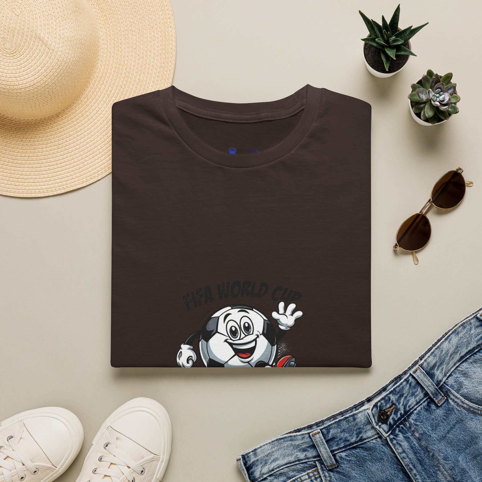 SPORTS comic style Cartoon Mascot T-Shirt — Championship Soccer Tee