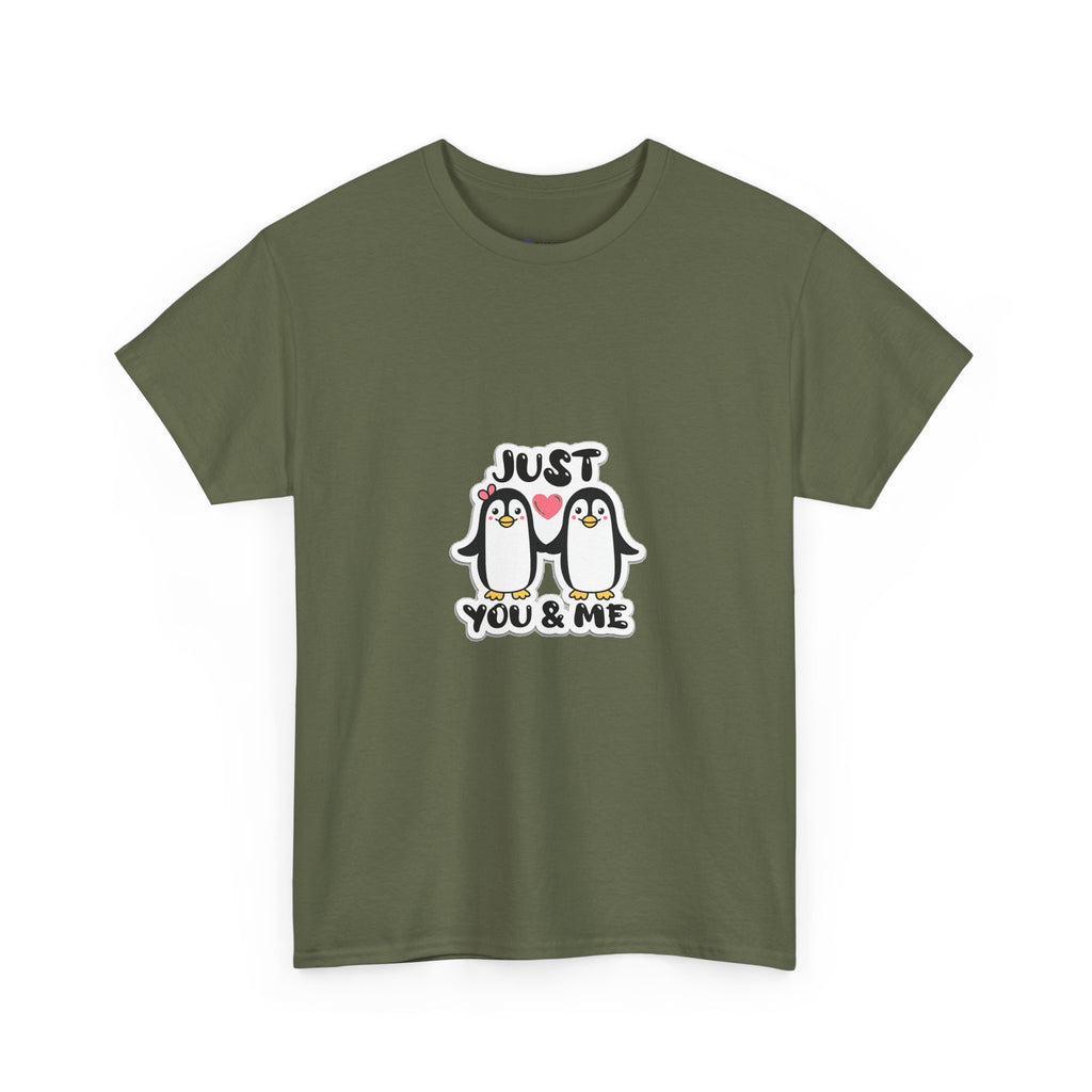 Just You & Me Penguin Tee — Cute Couples Graphic T-Shirt