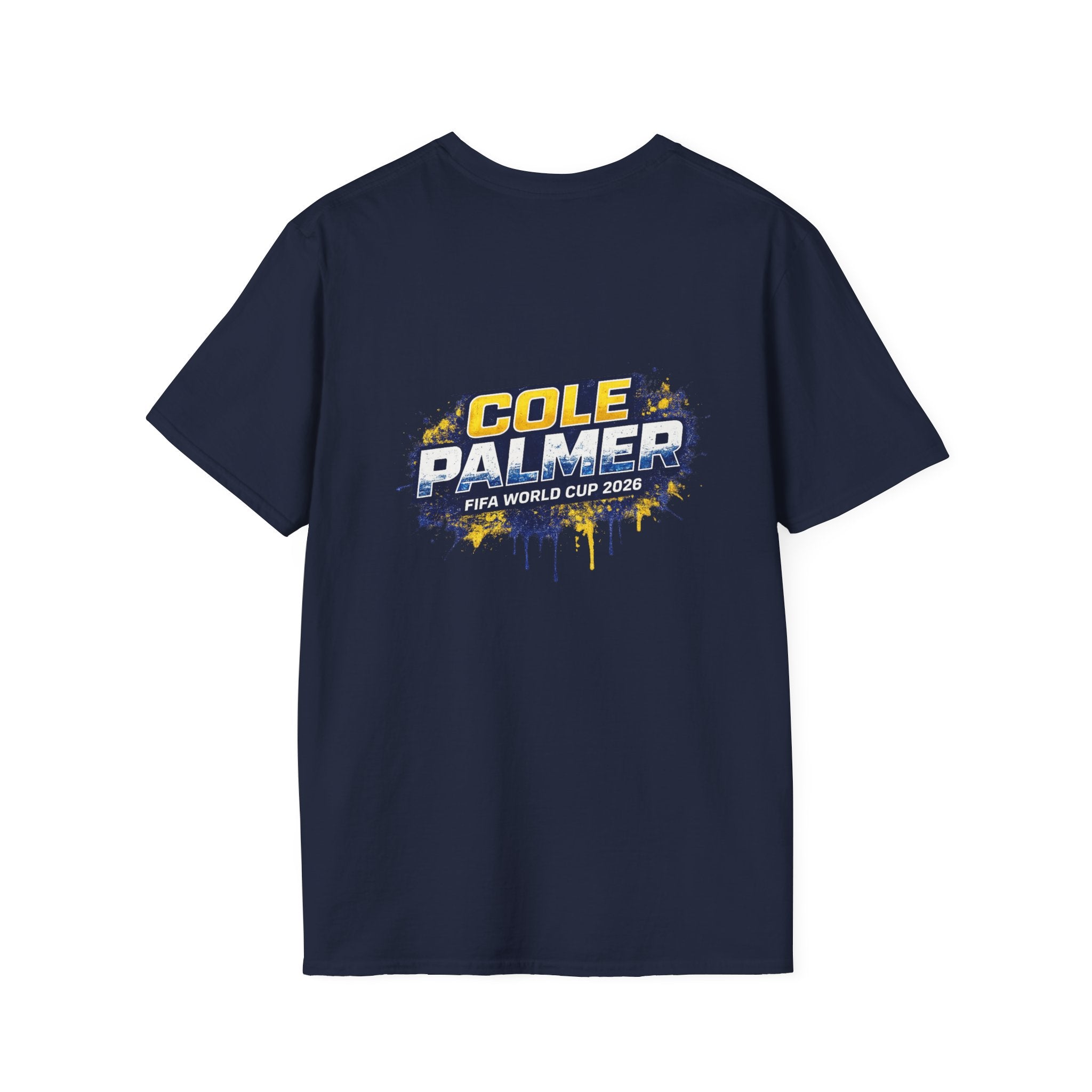 Soccer Player Graphic T-Shirt — 'England Legend' Blue Splash Design