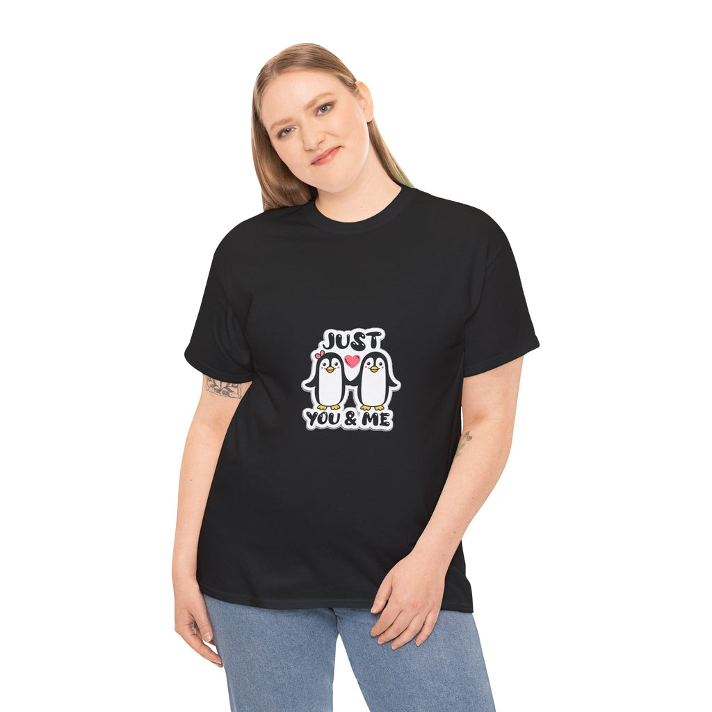 Just You & Me Penguin Tee — Cute Couples Graphic T-Shirt