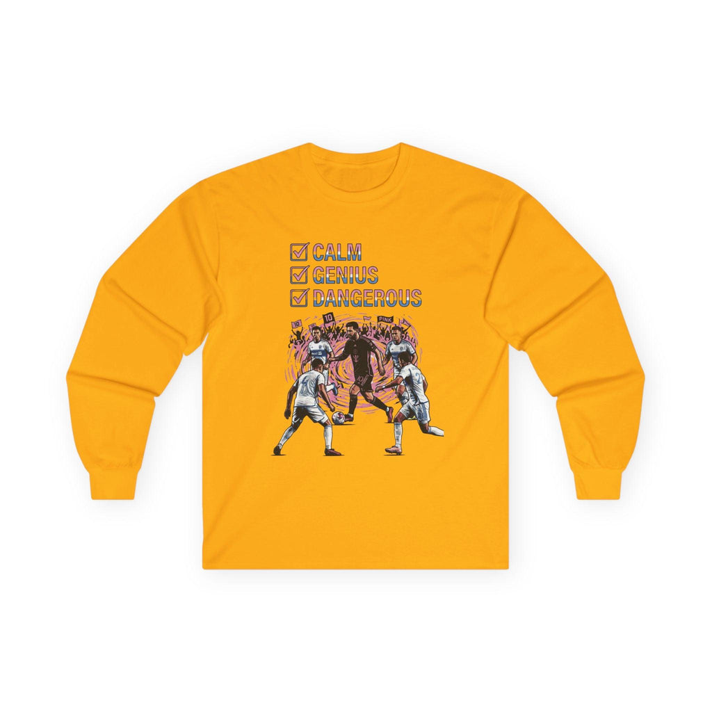 Long Sleeve Football Shirt – World Cup 2026 Fan Tee "Calm Dangerous Genius".