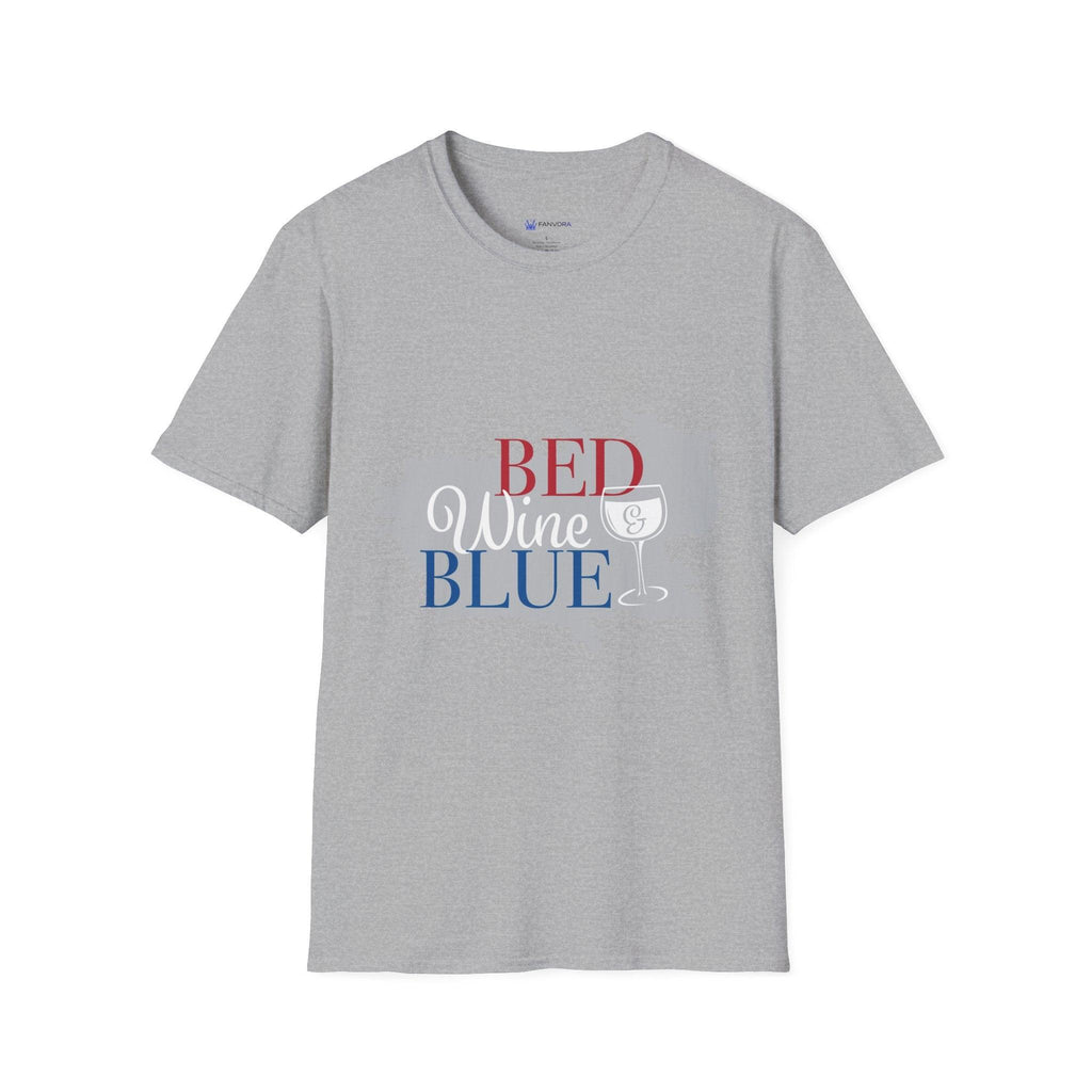 Wine themed red white blue graphic tee