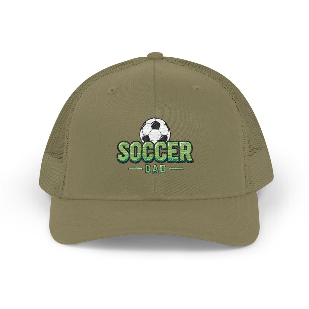 Soccer Dad Trucker cap– Embroidered Ball Design Snapback Cap.