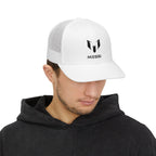 Messi Logo Trucker Cap — White Snapback Hat for Soccer Fans
