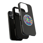 Matte Black iPhone Tough Cases 12 to 17 Pro Max  — "King of Pop Forever" Retro Pop Art Phone Case