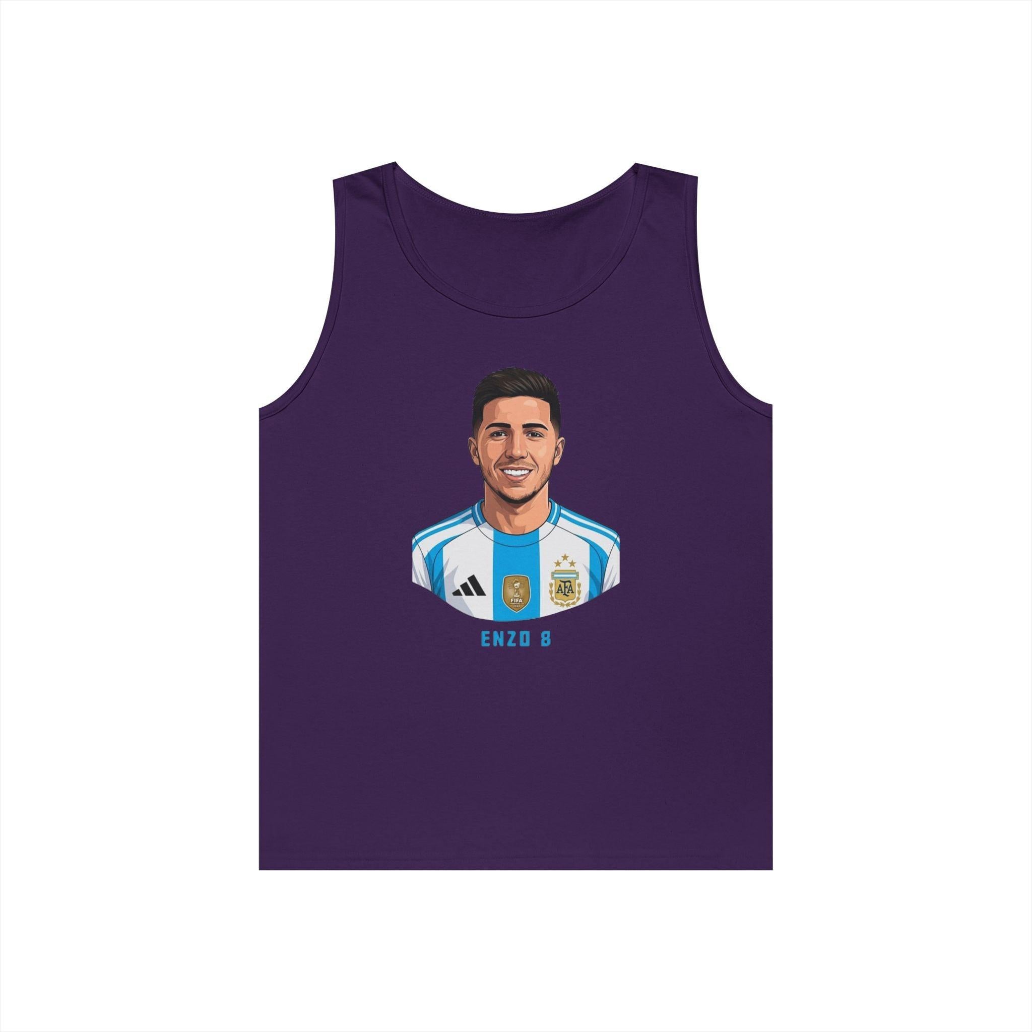 "I am Here to Stay" Argentina Soccer Star Tank Top — Jersey Portrait World Cup 2026.