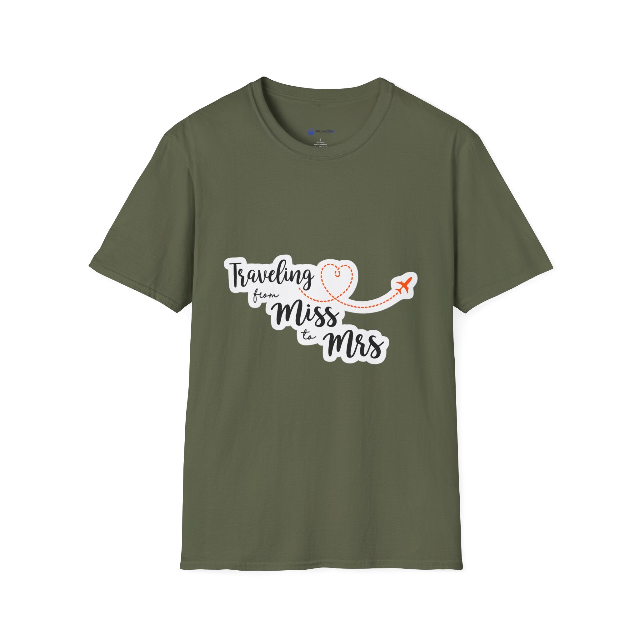 T-Shirt — "Traveling from Miss to Mrs" Bridal Bachelorette Vacation Tee