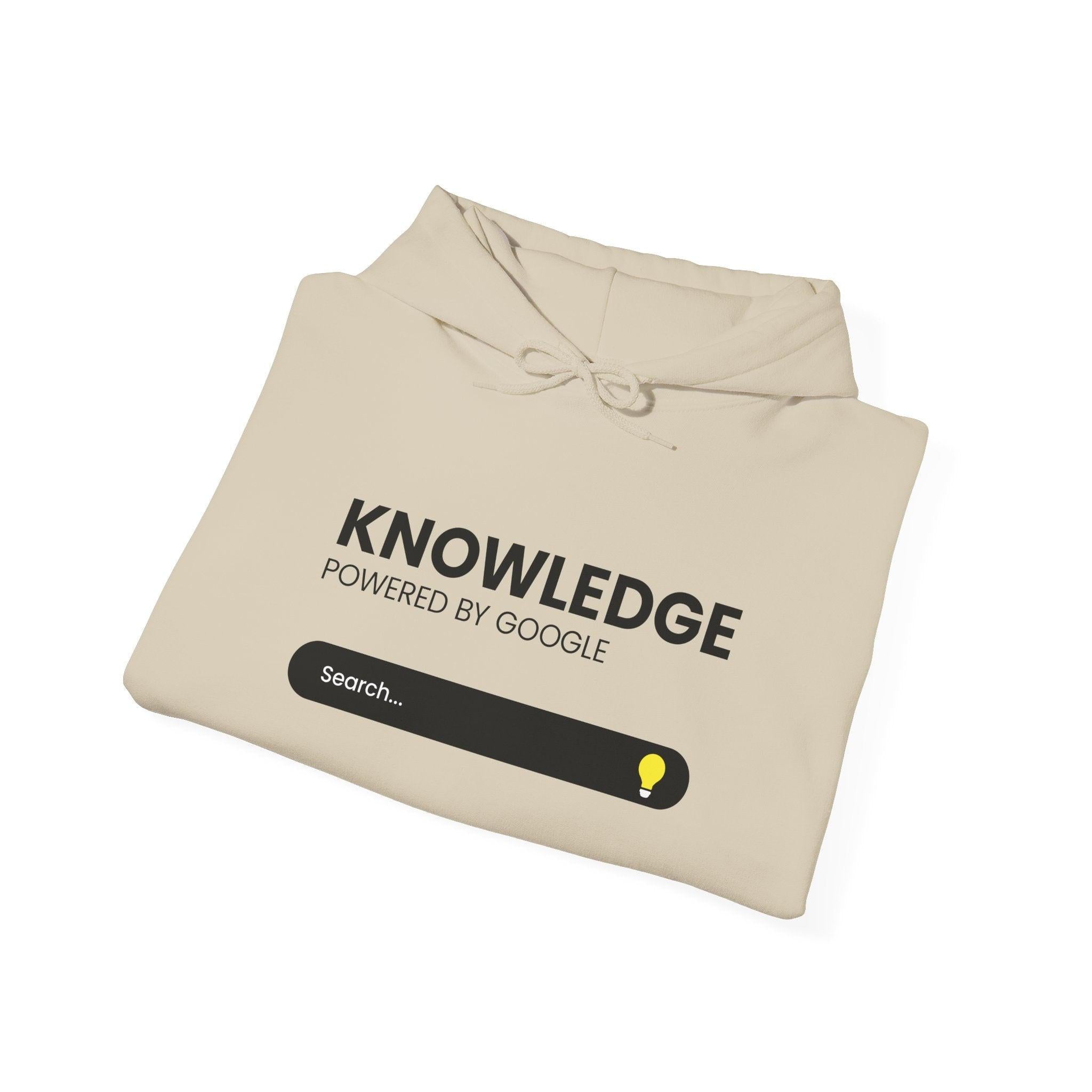 Knowledge Search Hoodie — "Knowledge Powered by Google" Pullover.