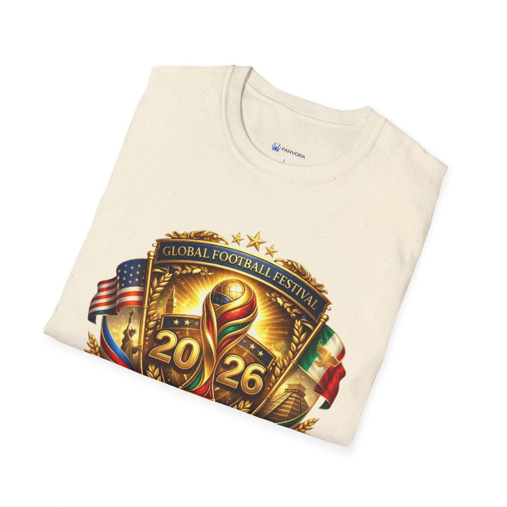 2026 Global Football Festival T-Shirt — Style Soccer Tee with USA & Mexico Flags