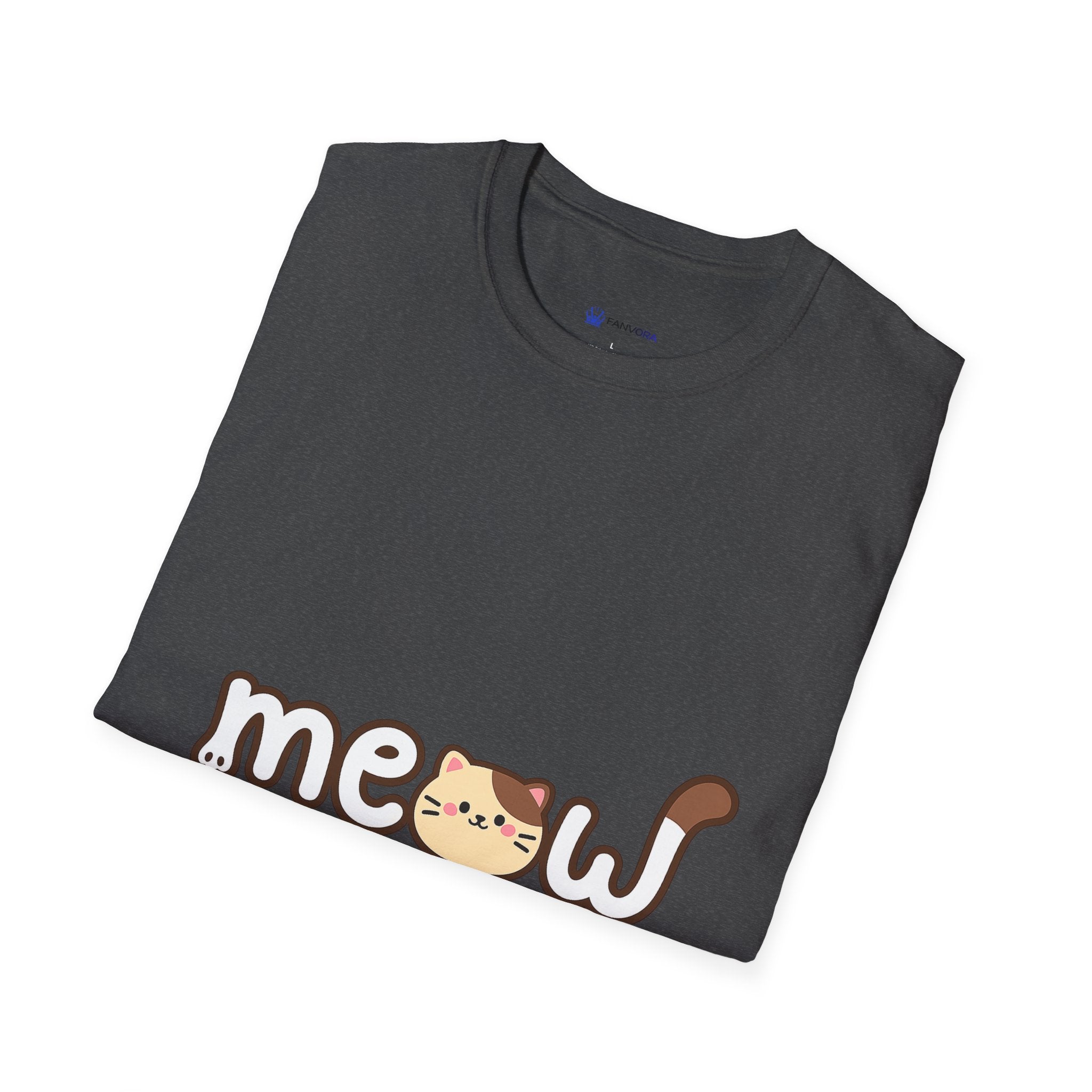 Cat Meow T-Shirt — Cute Cartoon Kitty Graphic Tee