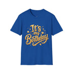 Birthday T-Shirt — "It's My Birthday" Gold Glitter Script Party Tee