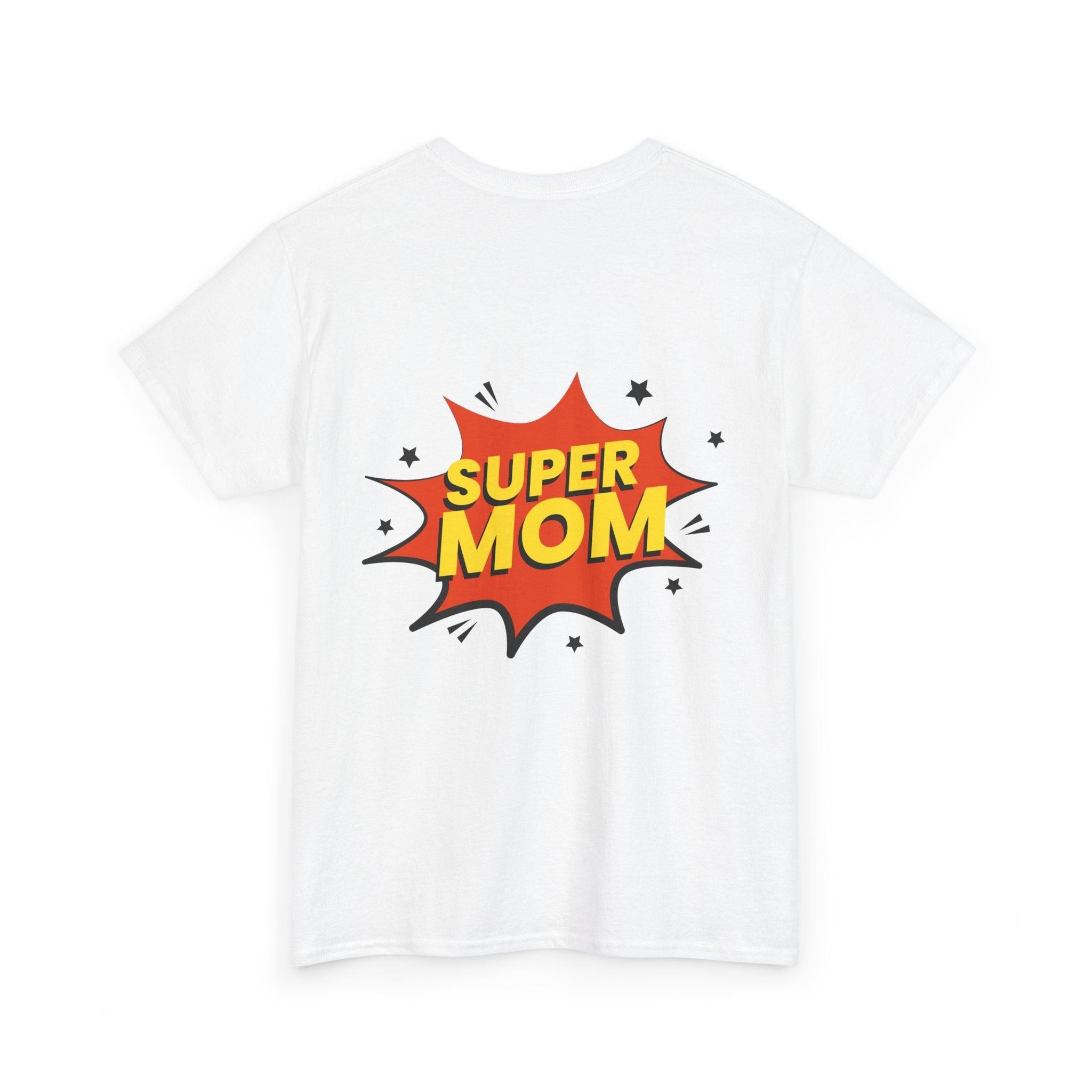 Mom Silhouette Sunset T-Shirt — "Super Mom" Graphic Tee for Mother's Day.