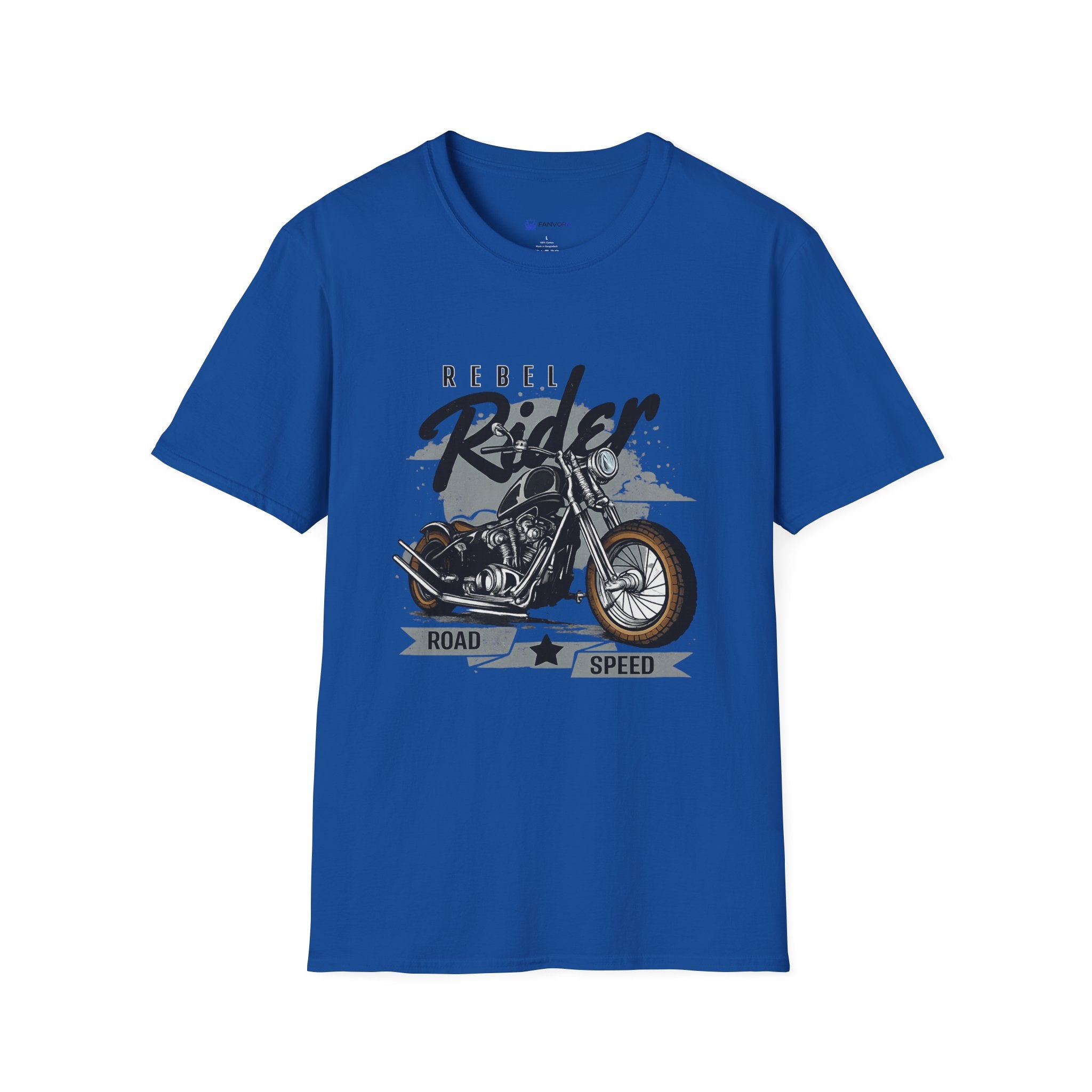 Rebel Rider Motorcycle T-Shirt — Vintage Biker Graphic Tee